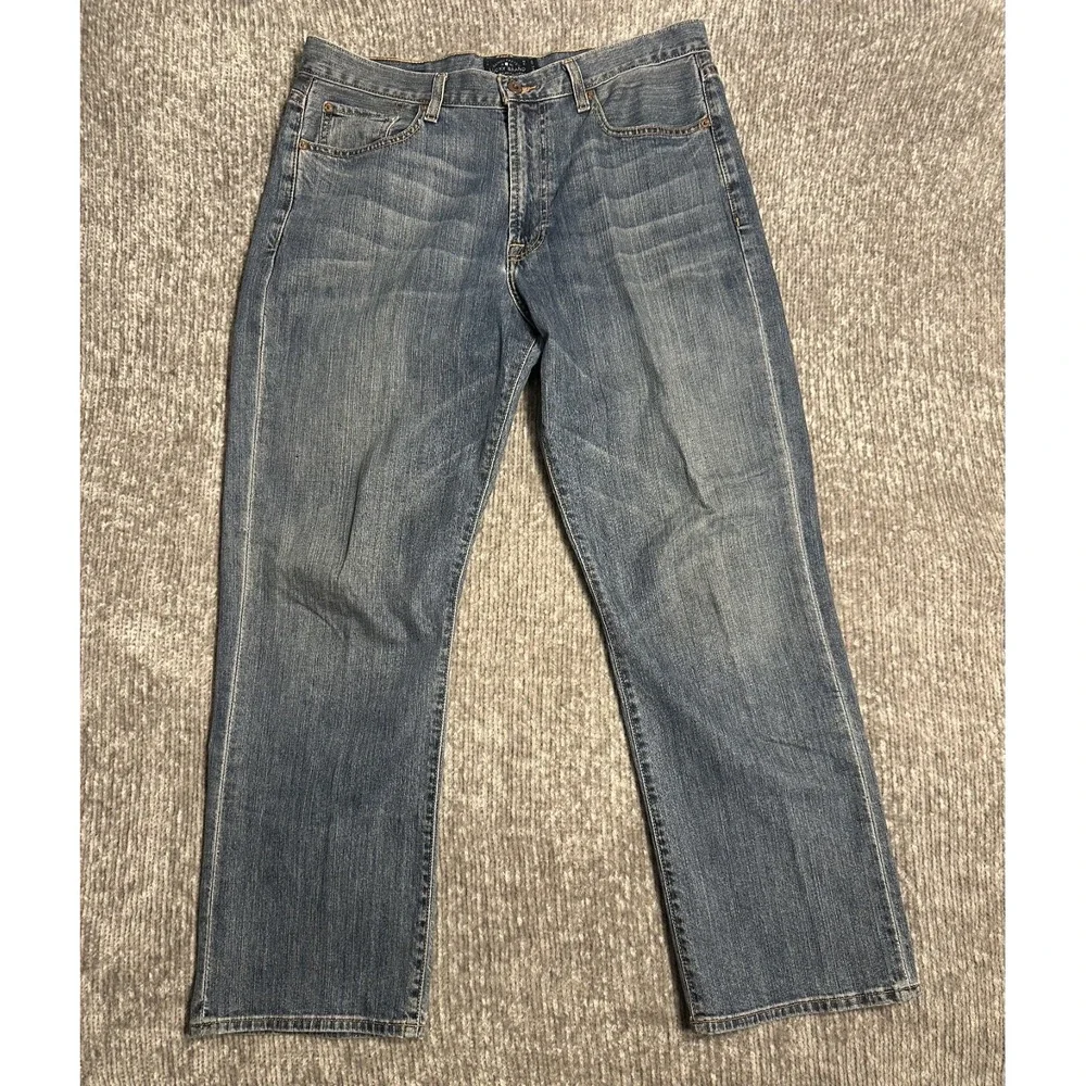 Lucky Brand 181 Relaxed Straight Jeans Men's 34x30 Blue Denim Pants Cotton